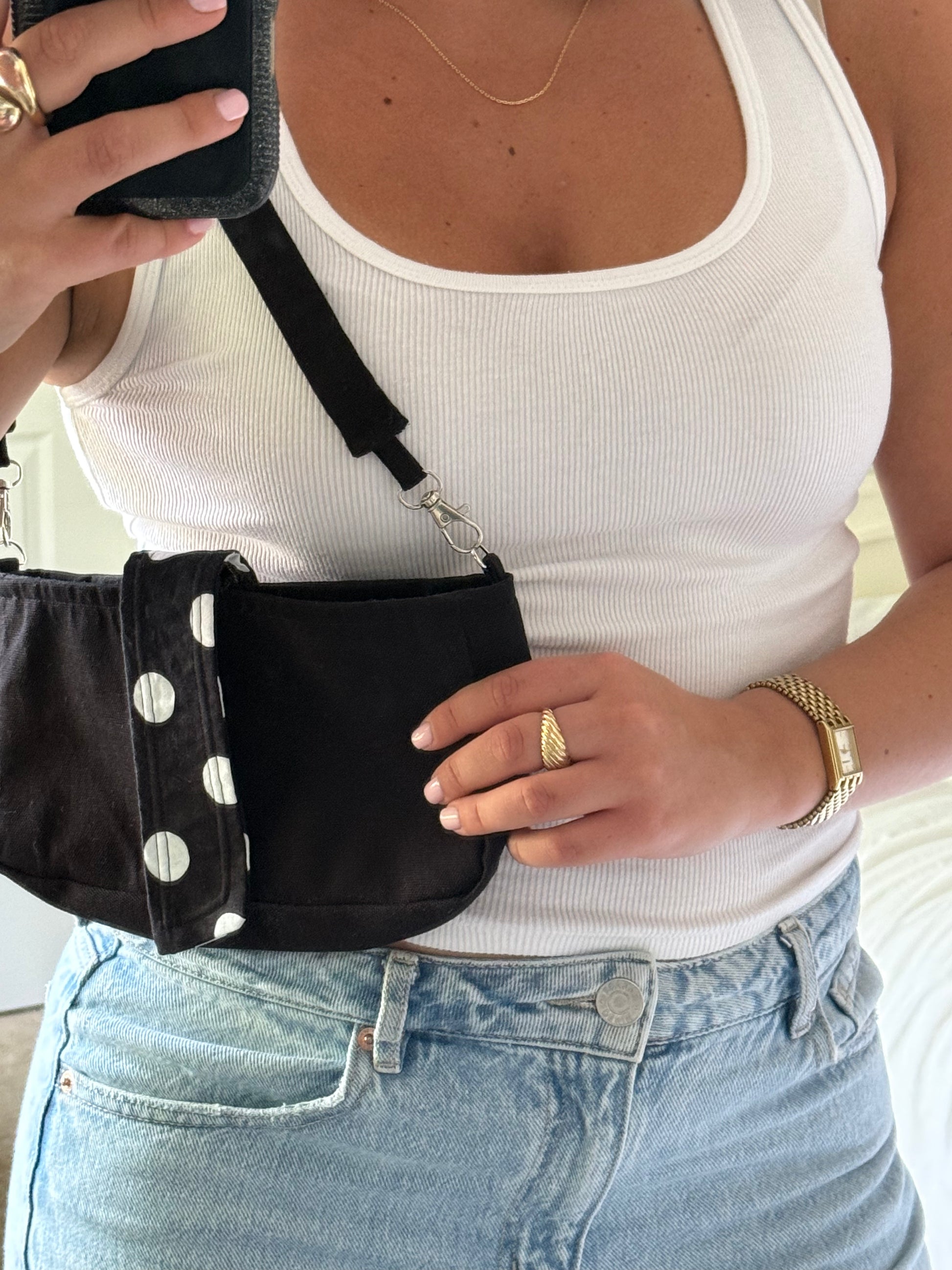 Amore Shoulder Bag: Noir